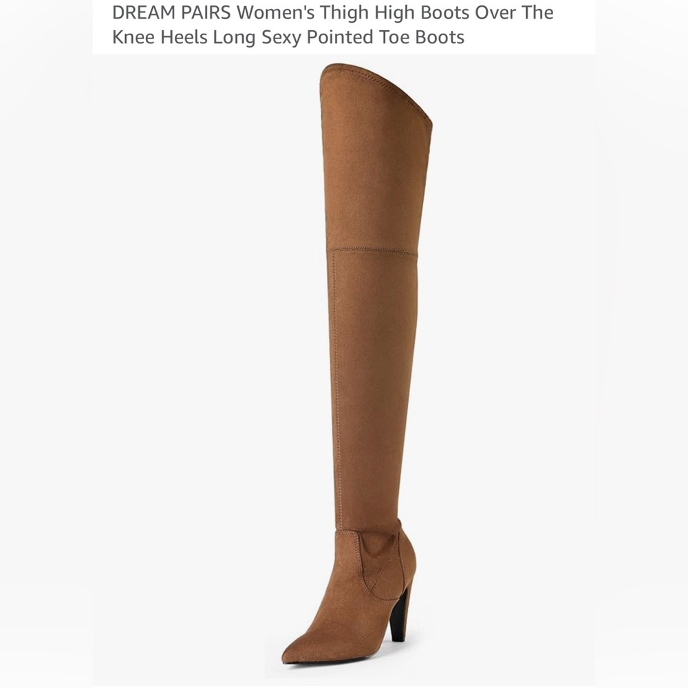 Dream Pairs Tan Over-the-Knee Boots